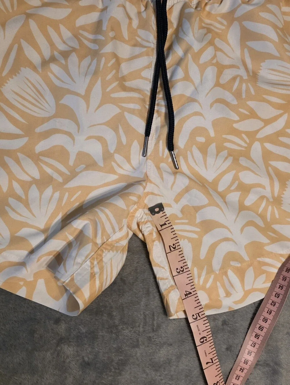 Allfenix Wilo Botanical Swim Shorts Yellow White Size Medium